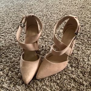Forever 21 pink wrap around pointy toe heels - never worn smoke free home